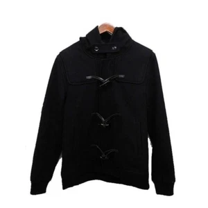 Rhythm of Life UNITED ARROWS Duffle Coat Short Length Ribbed Plain Wool L Used 4 - Picture 1 of 7