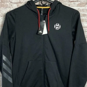 Chaqueta deportiva Adidas Harden polar cremallera completa negra baloncesto sudadera con capucha para hombre XLT NUEVA CON ETIQUETAS - Imagen 1 de 17