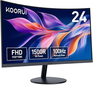Monitor Gaming 23.6" Curvo FHD 100Hz 5ms HDMI VA Eye Saver FlickerSafe - Afbeelding 1 van 8