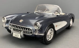 1:18 Road Tough Diecast 1957 Corvette Convertible - Gray Metalic D0984 - Picture 1 of 9