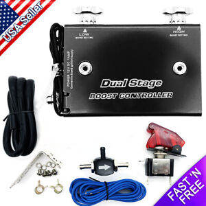 Dual Stage Electronic Boost Controller Kit Manual PSI Adjustment w/Switch 1-30PS