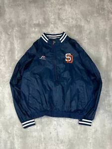 Vintage 1999 San Diego Padres MLB Embroidered Log Windbreaker Jacket Size XL - Picture 1 of 5