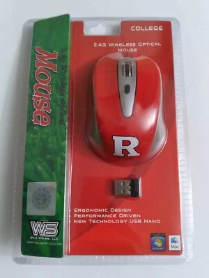 Rutgers University Wireless Optical Mouse 2.4G Windows / Mac College NCAA - Image 1 of 4
