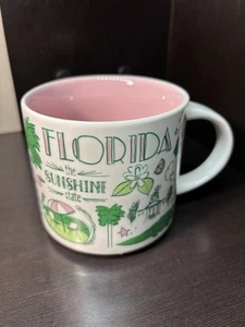 Starbucks Been There Series Florida Mug 2021 Green Pink Sunshine State 14 oz - Bild 1 von 6