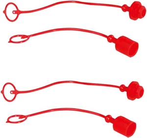 2Sets 1/2" Hydraulic Coupler Dust Cap, Male Dust Cap and Female Plug Cover for F - Picture 1 of 12