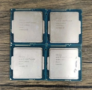 Lot of 4 - Intel Core i3-4130, SR1NP 3.40GHz, LGA1150 Socket, 2C/4T, 3MB Cache - Picture 1 of 2