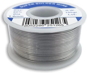 BOBINA STAGNO in ROCCHETTO 60/40 100GR. 1MM per SALDARE SALDATURA LABORATORIO HI - Foto 1 di 12