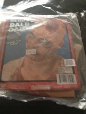 Halloween Horror Bloody Bald Cap  Fancy Dress Accessory - Image 1 of 3