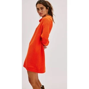 Free People Ottoman Slouchy Cherry Tomato Red Tunic Medium - Picture 1 of 9