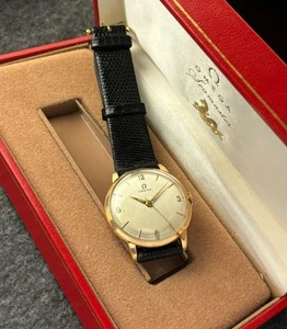Omega Vintage Herren 18k Massiv Gold Mechanische Uhr Ref. 2895 Cal. 284 mit Karton! - Bild 1 von 10