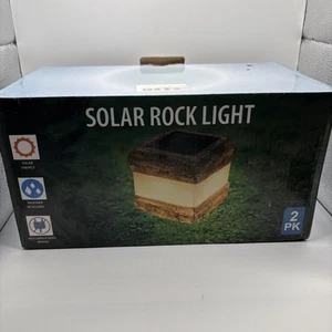 2 Pack Solar Rock Lights Outdoor - Solar Garden Decor Landscape Pathway Lights - Picture 1 of 6
