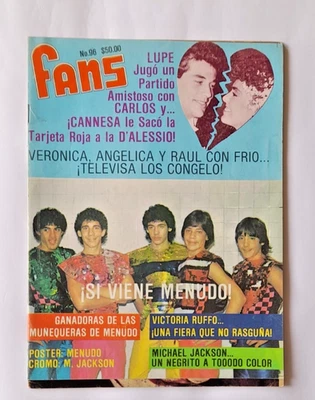 FANS No.96 MARCH 1984 MENUDO / YURI / MICHAEL JACKSON / CHABELO / VICTORIA RUFFO - Image 1 of 4