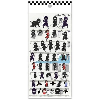 LINDAS PEGATINAS NINJA Cultura Japonesa Papel Lámina Pegatina Hoja Libro de Recortes Kawaii Foto 1 de 2