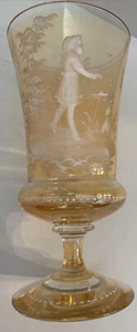 Antique Mary Gregory Hand Blown Glass w/ Girl - Picture 1 of 6