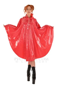 PVC Plastic Vinyl Raincoat cape poncho fetish PVC regenmantel imperméable - Picture 1 of 6