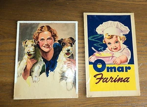 RARE 2 superbes dessins publicitaire encre et gouache pour produit alimentaire - Foto 1 di 1