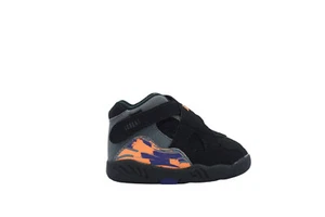[305360-043] Air Jordan 8 Retro Toddlers TD Black/Bright Citrus-Cool Grey/Royal - Picture 1 of 12