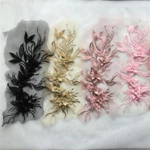Large Size Lace Flower Dress Flower Accessories Stickers Three-Dimensional - Picture 1 of 23