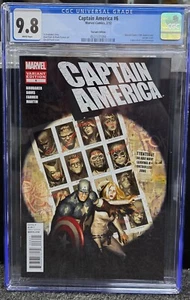 CGC 9.8 Captain America #6 Parel Variant 1:50 X-Men 141 Homage 2012 Marvel 50th - Picture 1 of 3