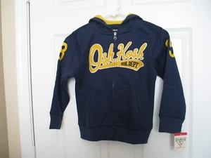 NWT OshKosh B'gosh boys size 6 full zip hoodie jacket Navy - Picture 1 of 5