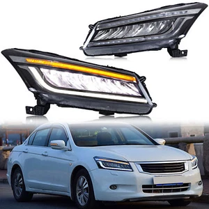 LED Sequential Headlight For Honda Accord 8TH GEN 2008-2013 Animation Front Lamp - Bild 1 von 5