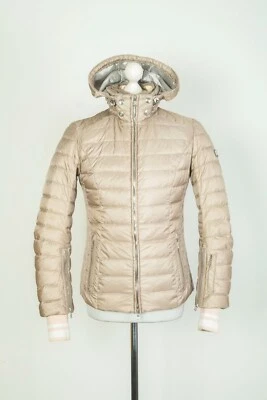 -Women's Bogner Ski Puffer Winter Hooded Beige Parka Jacket Size 40 US 10 - Image 1 of 4