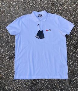 DIESEL T-Weet Split Polo Shirt Men's White Polo NEW w/ Tags $110