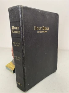 Vintage Heilige Bibel roter Buchstaben Ausgabe KJV Konkordanz: Weltverlag - Bild 1 von 12