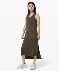 LULULEMON  ALL YOURS MAXI DRESS * DARK OLIVE WASH SIZE 10 BRAND NEW WITH TAGS - Picture 1 of 12