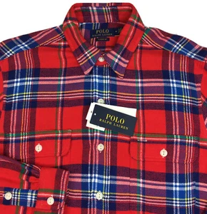 Men's Polo Ralph Lauren Classic Flannel Shirt Medium M Multicolor Plaid NEW L/S - Picture 1 of 7