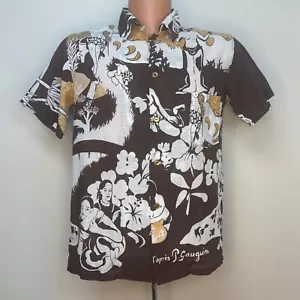 Vtg 1970s d’ Apres Paul Gauguin Art Shirt Polynesian Islands Tahiti 70s Hawaii - Picture 1 of 3