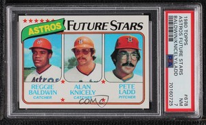 1980 Topps Future Stars Reggie Baldwin Alan Knicely Pete Ladd PSA 7 Rookie RC