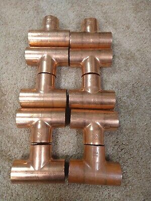 10 COUNT Wrot Copper Tee Fitting 1-1/8 X1-1/8  X 1-1/8  OD 1  Inch Nominal CxCxC • 49.99$