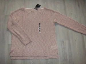 Jean Pascale Damen Pullover L XL Damen Strick Pulli zartrosa silber NEU - Bild 1 von 6