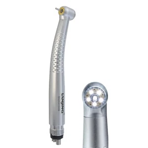 Pieza de mano LED dental 4 orificios turbina de aire autoalimentación anillo generador eléctrico LED + LANJING - Imagen 1 de 19