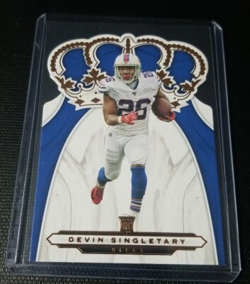 2019 Panini Chronicles Crown Royale DEVIN SINGLETARY Rookie Base #23 Bills RC - Image 1 of 3
