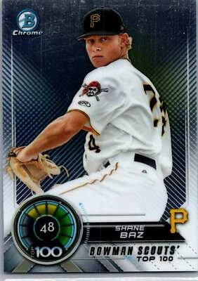 Shane Baz #BTP-48 2018 Bowman Bowman Chrome Scouts' Top 100 Pittsburgh Pirates - Image 1 of 2