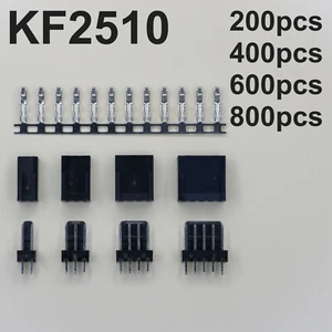 Kit KF2510 2,54 mm: enchufe + enchufe + engarza conector de engarce negro B2W (estilo Molex KK) - Imagen 1 de 1
