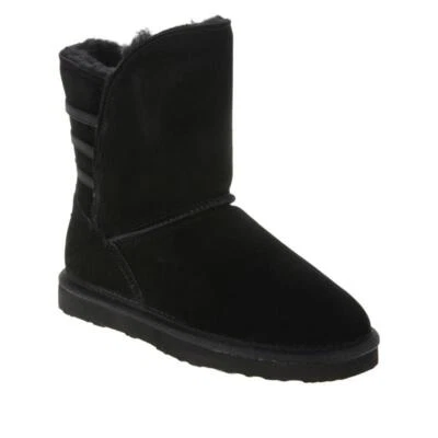 BEARPAW Womans Kylee Boot Mid Calf slip on Suede Comfort with NeverWet  New - Image 1 of 4