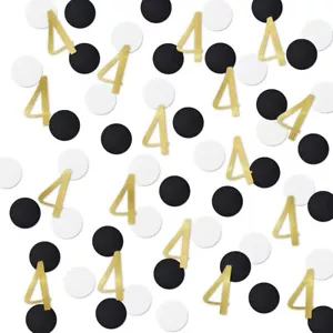 Gold Glitter 4 Confetti 4th Birthday Number Confetti 200pcs Anniversary Party... - Picture 1 of 2