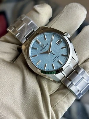 Grand Seiko Heritage Collection 40mm Icefall Blue Titanium SBGH349 NEW 2025 - Image 1 of 4