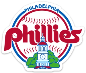 Philadelphia Phillies Independence Hall Baseball Phillies Script Die-Cut MAGNET - Picture 1 of 1