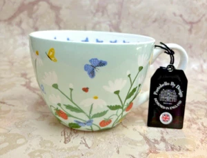 Portobello By Design Flowers & Butterflies Large Coffee Tea Mug NEW! - Picture 1 of 6
