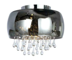 Luxus Kristall Kronleuchter Tröpfchen Rauchglas Leuchte G9 LED Deckenleuchten - Bild 1 von 8