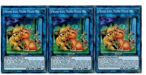 Yugioh- 3X Prank-Kids Meow-Meow-Mu - Super Rare - 1st Edition - PHRA-EN049 - NM - Picture 1 of 1