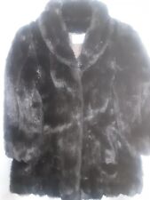 Womens Vintage JORDACHE Faux Fur Coat Brown Size 16 Made in USA