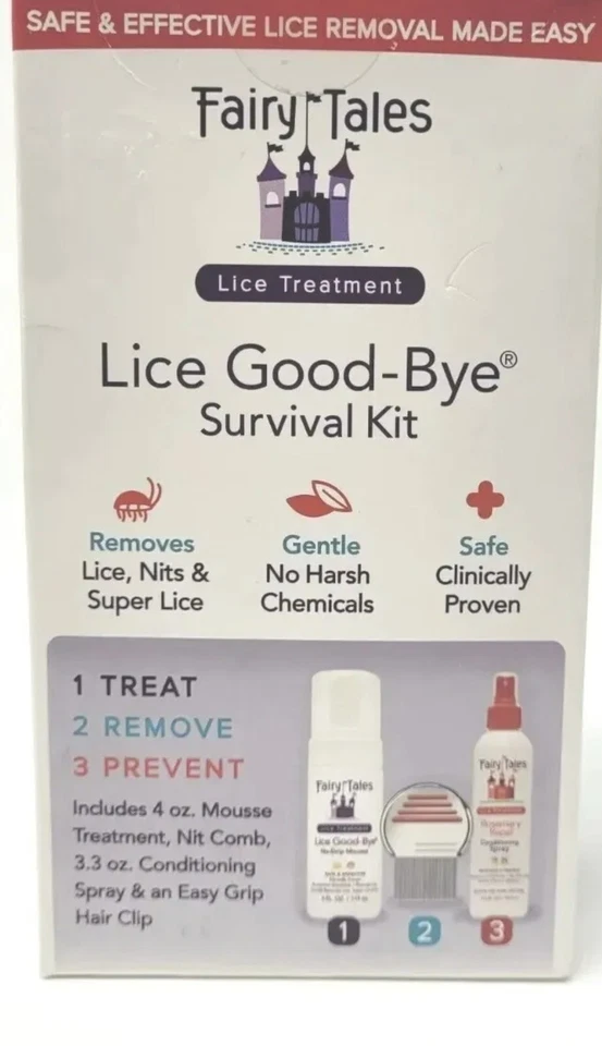 Fairy Tales Lice Good-Bye Survival Kit for Lice Treatment w/Mousse, Comb & Clip  - Image 1 of 2