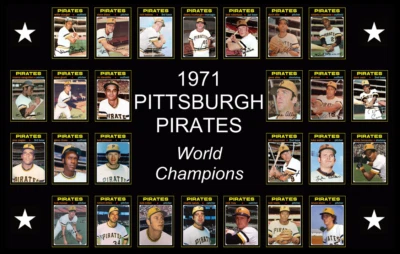 1971 PITTSBURGH PIRATES POSTER World Series Decor Wall Art Fan Xmas Gift 71 - Image 1 of 2