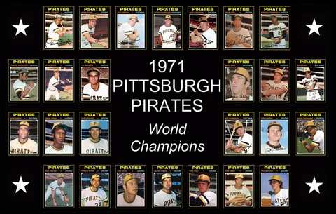 1971 PITTSBURGH PIRATES Baseball Card POSTER Decor Man Cave Fan Art Xmas Gift 71 Cover