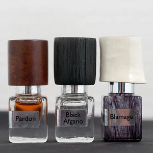 NASOMATTO: BLACK AFGANO + PARDON + BLAMAGE PARFUME OIL 4ml x 3 - usati - Foto 1 di 5